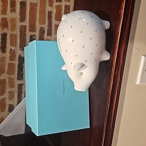 Tiffany & Co. Green polka dot piggy bank